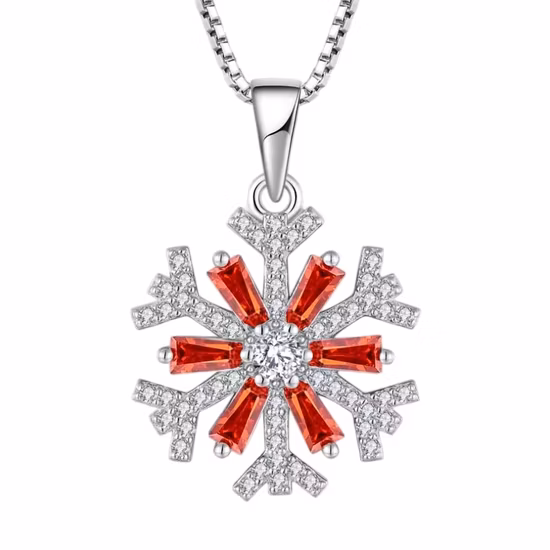 Silver Platinum Plated Rhinestones Girls Women Ladies Zinc Alloy Pendant Necklace